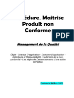 Procédure de Maitrise Produit Non Conforme