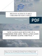 Bilingualism in Early Childhood Education