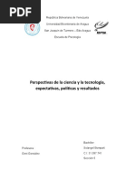 Perspectivas de La Ciencia y La Tecnología, Expectativas, Políticas y Resultados