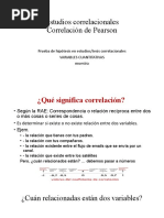 Correlación de Pearson y Spearman