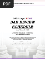 2023 Legal EDGE Pre Bar Schedule As of March 4 2023