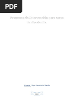 Programa de Intervención para Caso de Discalculia