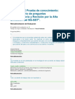 Rap4 - Ev02 - Prueba de Conocimiento: "Cuestionario de Preguntas Sobre Auditoria y Revisión Por La Alta Dirección Del Sg-Sst".