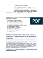 Resiliencia o Gestión de Cambio