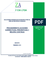 Anexo 41. Procedimiento Acciones Correctivas, Preventivas y Mejora Continua - Febrero 2016