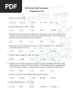 2022 Comprehensive Test