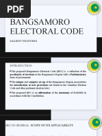 Bangsamoro Electoral Code Salient Features-2022 Version