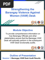 Barngay Violence Against Women (VAW) Desk