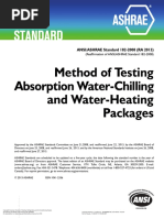 Method of Testing Absorbtion Water Chilling & Heating Packages - ASHRAE