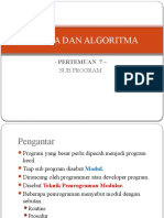 Pertemuan 07 SubProgram