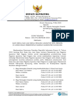 SE Tentang Jam Kerja ASN Di Lingkungan Pemerintah Daerah Kab. Sijunjung