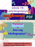 Modyul 10-Leksikograpiya