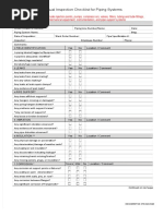 STD-QD-011D Visual Inspection Checklist Piping