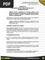 Sesión 3 Modelo 8 RECLAMACIÓN DE EJECUCIÓN DE ACTO