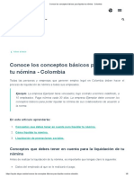 Conoce Los Conceptos Básicos para Liquidar Tu Nómina - Colombia