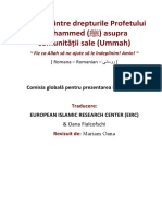 Câteva Dintre Drepturile Profetului Mohammed ( ) Asupra Comunităţii Sale (Ummah)