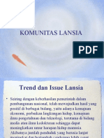 KOMUNITAS LANSIA PPT