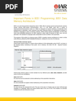 Important Points in 8051 Programming 8051 Data Memory Architecture