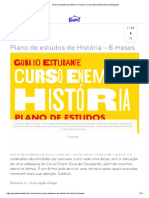 Plano de Estudos de História - 6 Meses - Curso Enem Play - Guia Do Estudante