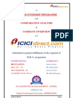 Summer Internship Project of Icicidirect - Com On Comparative Analysis