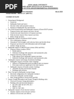 Earthquake Engineering Course Outline