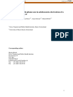 Problematic Mobile Phone Use in Adolescents: Derivation of A Short Scale MPPUS-10