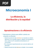 Microeconomía I: La Eficiencia, La Distribución y La Equidad