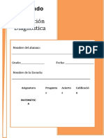 Prueba de Entrada de Matematica - 2022