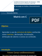 Aula de Matriz Com C - Utilizando For