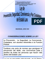 Ley de Prevención, Seguridad, Convivencia y Paz Ciudadana Del Estado Lara