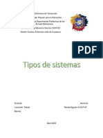 Tipos de Sistemas