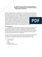 JURIDICAL AWARENESS - Significant Impact On Aspiring Accountancy Students in Relation To The Proposed Revision of Law Pertaining To 2 Years Diversified Experience Required Before Taking CPALE