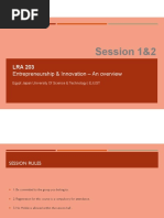 Session 1&2: LRA 203 Entrepreneurship & Innovation - An Overview