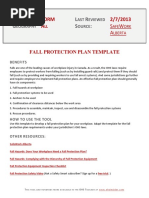 Sample Fall Protection Plan Template