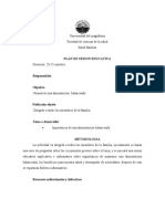 Plan de Sesion - Alimentación Saludable