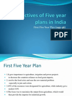 Objectives of Five Year Plans in India