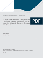 El Impacto de Subsidios Inteligentes en La Produccion Agricola Evidencia Innovadora de Argentina Utilizando Datos de Encuesta y de Teledeteccion