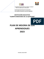 Plan de Mejora de Los Aprendizajes 2023 IE