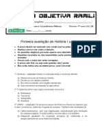 Teste de História I 7° Ano AeB