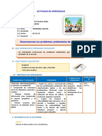 D1 A2 SESION Reconocemos Los Problemas Ambientales de Nuestra Escuela.