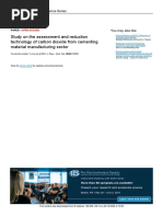 Study On The Assessment and Reduction Technology of Carbon Dioxide From Cementing Material Manufacturing Sector