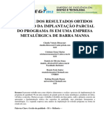 Análise Dos Resultados Obtidos Por Meio Da Implantação Parcial Do Programa 5S em Uma Empresa Metalúrgica de Barra Mansa