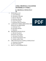 Sistematika Proposal Magister Pendidikan Uniska