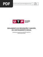 Reglamento de Prevención y Sanción Del Hostigamiento Sexual