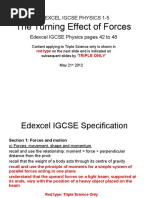 IGCSE 15 TheTurningEffectOfForces