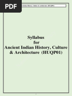 Syllabus For Ancient Indian History, Culture & Architecture (HUQP01)