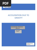 Acceleration Due To Gravity Ishan Sharma 2148139