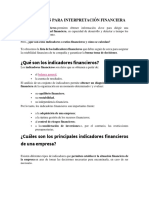 Indicadores para Interpretación Financiera