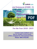 Env - Audit Statement (Form V) Laurus Labs Unit 2 2018 19 (23.09.2019)