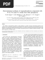 Electrochemical of Organosphorus Compound With P-O, P-N and P-C Bonds From White Phosphorus by Yu. M. Kargin